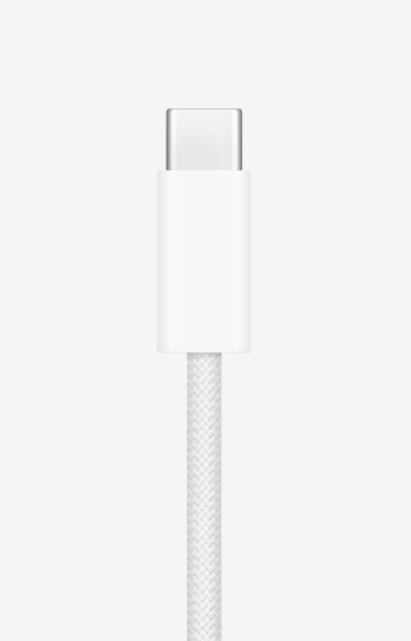USB-C 充电线的特写图。
