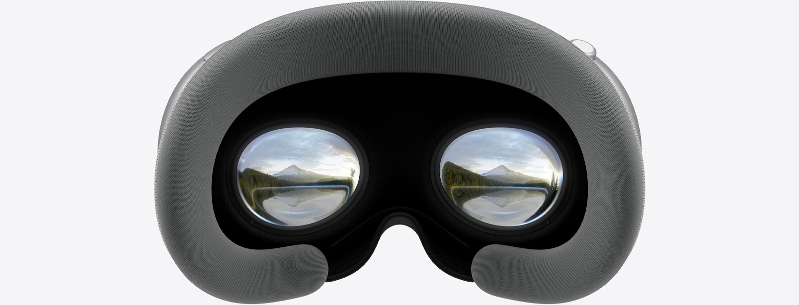 Apple Vision Pro 背面视图,展示显示屏。